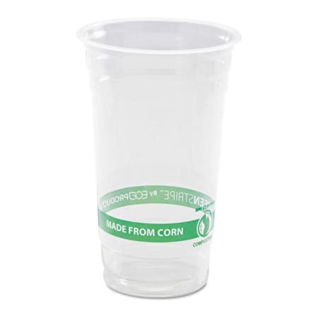 Eco-Products Eco-Products GreenStripe PLA Cold Cups, 24 Oz., Translucent ECP EP-CC24-GS
